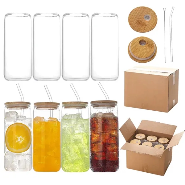 Drinking Glasses with Bamboo Lids - Drinking Glasses with Bamboo Lids - Image 4 of 4