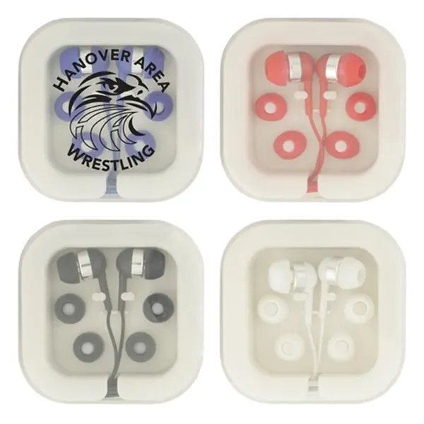 Earbuds In Case with Extra Ear Cushions - Earbuds In Case with Extra Ear Cushions - Image 0 of 4