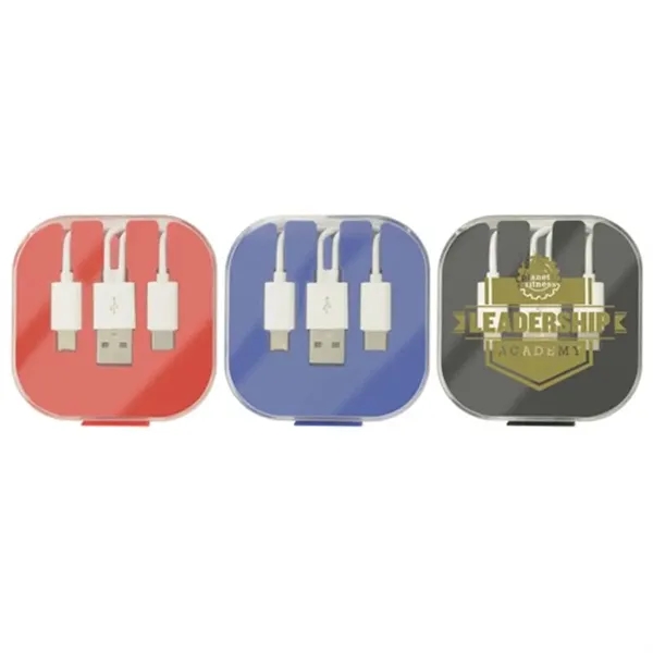 Multi Charging Cables in Case with Phone Stand - Multi Charging Cables in Case with Phone Stand - Image 0 of 3