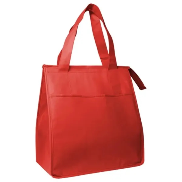 Cooler Tote Shopping Bag Non-Woven with Zipper - Cooler Tote Shopping Bag Non-Woven with Zipper - Image 2 of 3