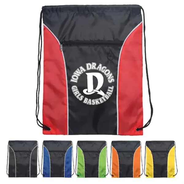 Two Tone Polyester Drawstring Bags - Two Tone Polyester Drawstring Bags - Image 0 of 6