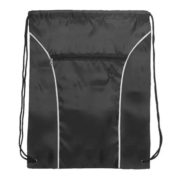 Two Tone Polyester Drawstring Bags - Two Tone Polyester Drawstring Bags - Image 1 of 6