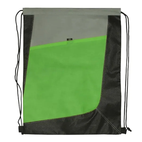 Non-Woven Tri Color Drawstring Bag - Non-Woven Tri Color Drawstring Bag - Image 1 of 4