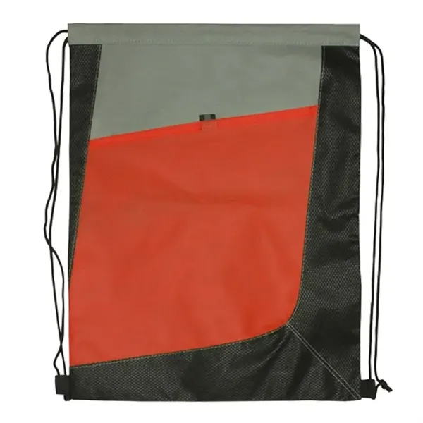 Non-Woven Tri Color Drawstring Bag - Non-Woven Tri Color Drawstring Bag - Image 2 of 4