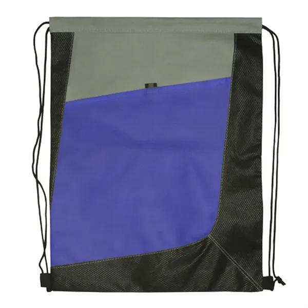 Non-Woven Tri Color Drawstring Bag - Non-Woven Tri Color Drawstring Bag - Image 3 of 4