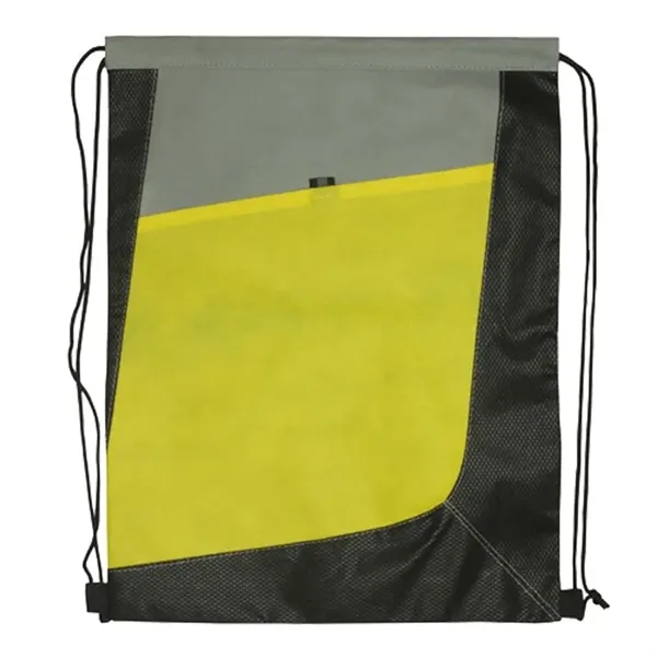 Non-Woven Tri Color Drawstring Bag - Non-Woven Tri Color Drawstring Bag - Image 4 of 4