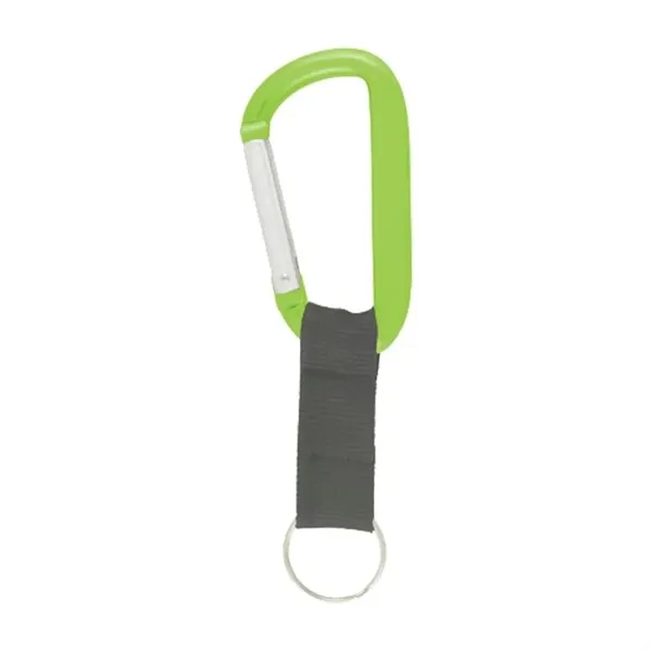 8 Mm Carabiner Key Ring with Strap - 8 Mm Carabiner Key Ring with Strap - Image 4 of 8