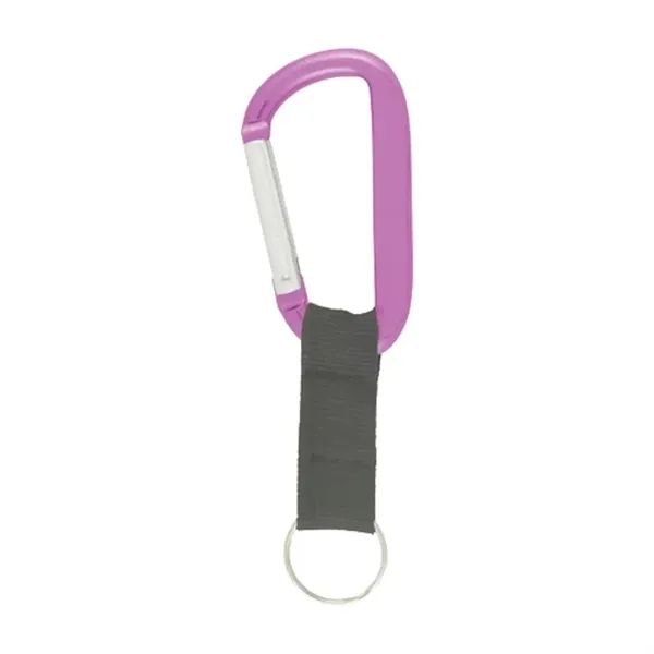 8 Mm Carabiner Key Ring with Strap - 8 Mm Carabiner Key Ring with Strap - Image 6 of 8