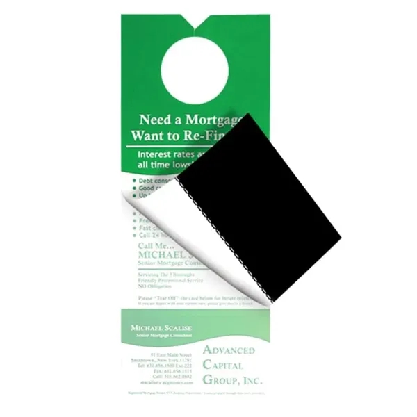 Custom Printed Door Hanger With Business Card Magnet - Custom Printed Door Hanger With Business Card Magnet - Image 0 of 0