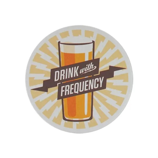 3.5" Round 80pt Heavyweight Full Color Pulp Board Coaster - 3.5" Round 80pt Heavyweight Full Color Pulp Board Coaster - Image 0 of 0