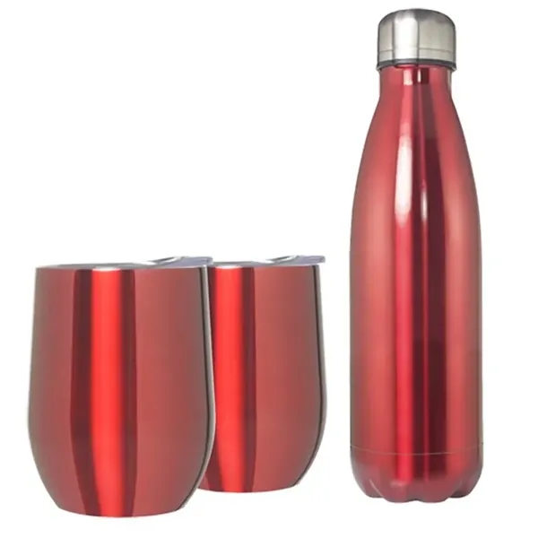 Stainless Steel Bottle & Goblet Set - Stainless Steel Bottle & Goblet Set - Image 2 of 4