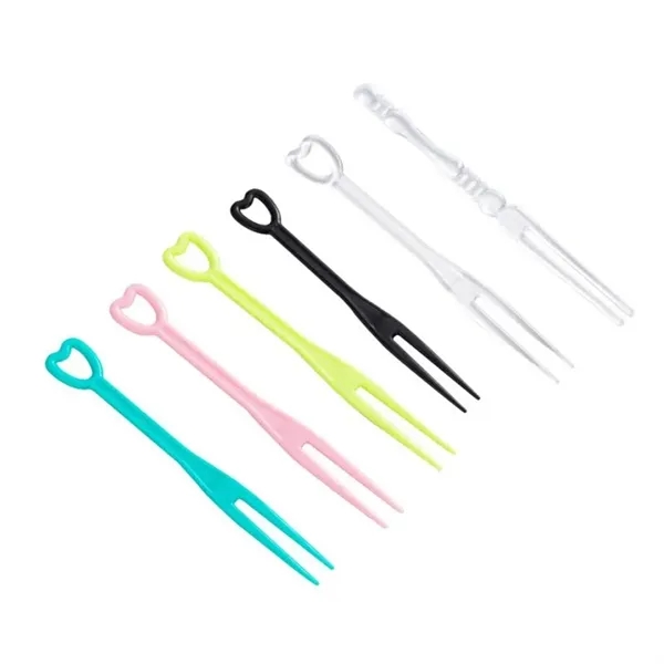 Plastic Snack Fruit Moon Cake Disposable Fork - Plastic Snack Fruit Moon Cake Disposable Fork - Image 0 of 1