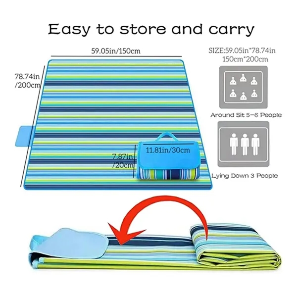 Fold up Picnic Blanket Beach Mat - Fold up Picnic Blanket Beach Mat - Image 1 of 1