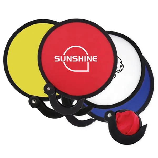 Round Foldable Nylon Fan - Round Foldable Nylon Fan - Image 0 of 1