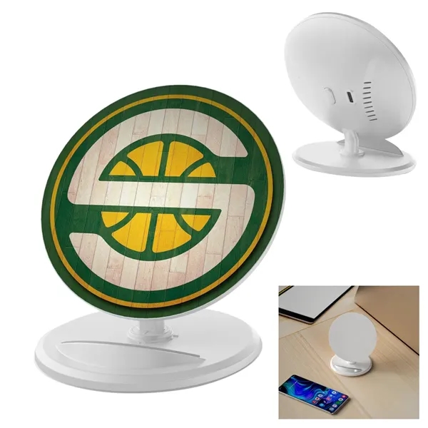 10W Round Wireless Charger & Stand - 10W Round Wireless Charger & Stand - Image 0 of 2