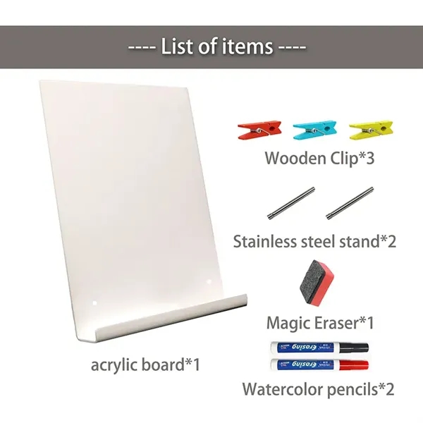 Acrylic White Board with Stand, Tablet Holder - Acrylic White Board with Stand, Tablet Holder - Image 7 of 7