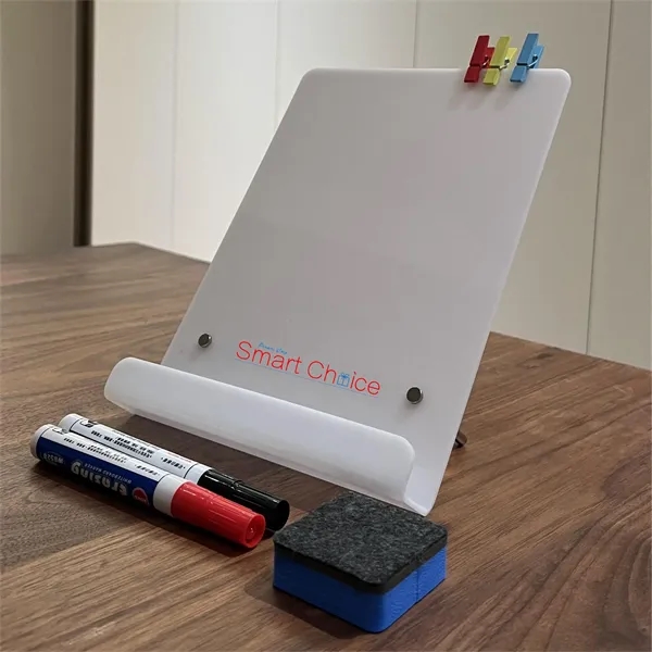 Acrylic White Board with Stand, Tablet Holder - Acrylic White Board with Stand, Tablet Holder - Image 2 of 7