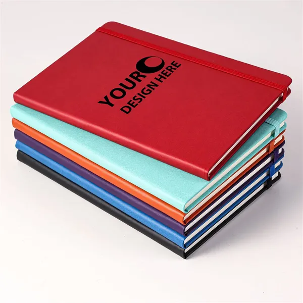 PU Hardcover Notebook With Elastic Strap - PU Hardcover Notebook With Elastic Strap - Image 0 of 1