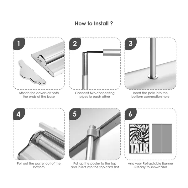 60" x 80" Wide Standard Retractable Banner w Stand - 60" x 80" Wide Standard Retractable Banner w Stand - Image 6 of 7