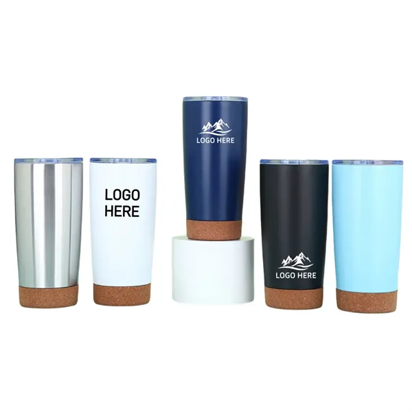 20 Oz. Cork Bottom Travel Tumbler - 20 Oz. Cork Bottom Travel Tumbler - Image 0 of 1