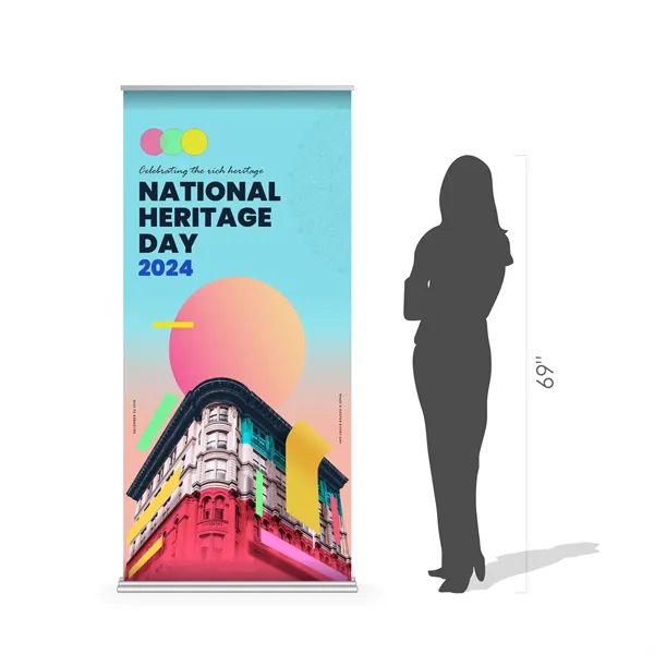 36" x 80" Wide Super Deluxe Retractable Banner w Stand - 36" x 80" Wide Super Deluxe Retractable Banner w Stand - Image 1 of 7