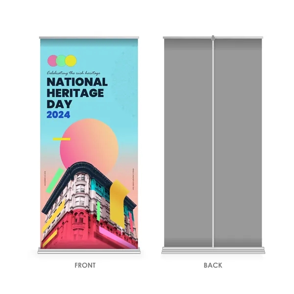 36" x 80" Wide Super Deluxe Retractable Banner w Stand - 36" x 80" Wide Super Deluxe Retractable Banner w Stand - Image 2 of 7