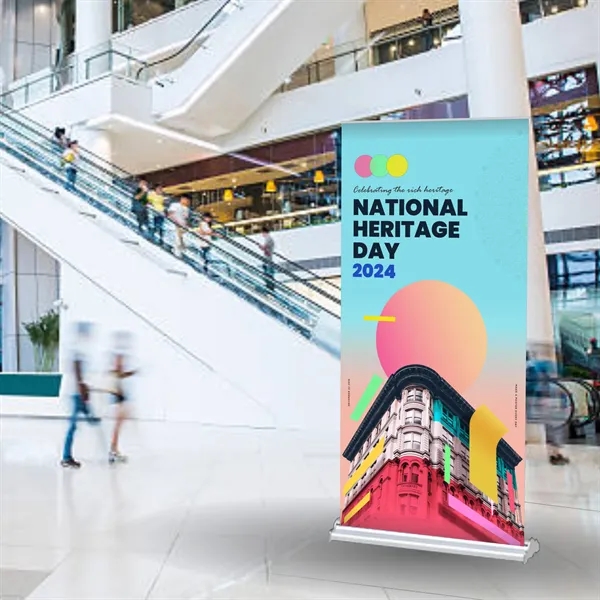 36" x 80" Wide Super Deluxe Retractable Banner w Stand - 36" x 80" Wide Super Deluxe Retractable Banner w Stand - Image 7 of 7