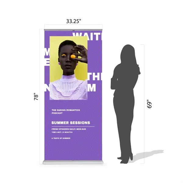 33.25"x78" Deluxe Single-Sided Retractable Banner Stand Kit - 33.25"x78" Deluxe Single-Sided Retractable Banner Stand Kit - Image 2 of 8