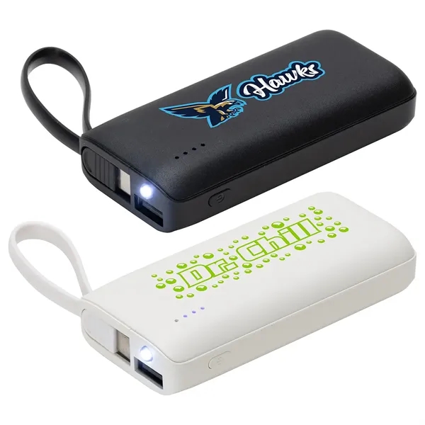 Chancellor 5000mAh Power Bank with USB-C Built-in Cable - Chancellor 5000mAh Power Bank with USB-C Built-in Cable - Image 0 of 2