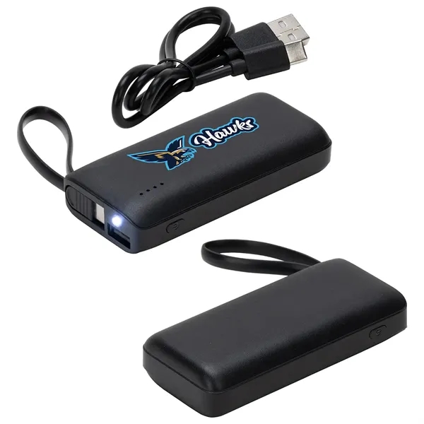 Chancellor 5000mAh Power Bank with USB-C Built-in Cable - Chancellor 5000mAh Power Bank with USB-C Built-in Cable - Image 1 of 2