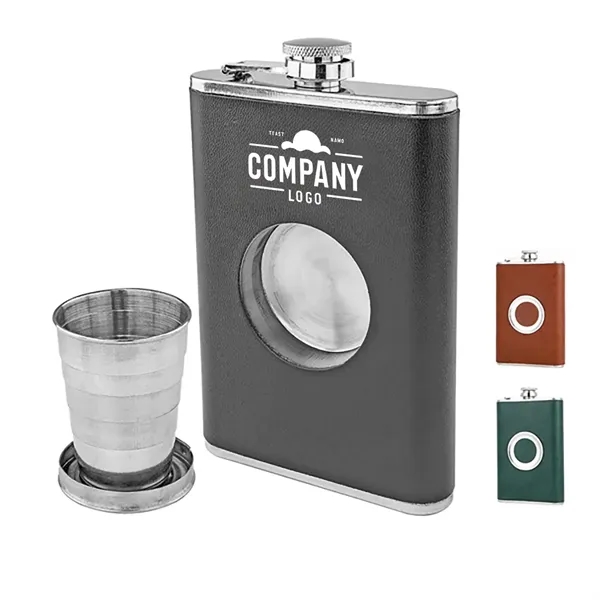 Portable Hip Flask With Built In Collapsible - Portable Hip Flask With Built In Collapsible - Image 0 of 3