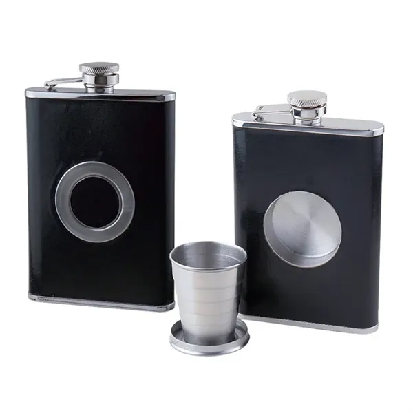 Portable Hip Flask With Built In Collapsible - Portable Hip Flask With Built In Collapsible - Image 1 of 3