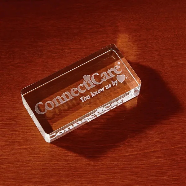 3D Crystal Rectangle Paperweight - 3D Crystal Rectangle Paperweight - Image 1 of 2
