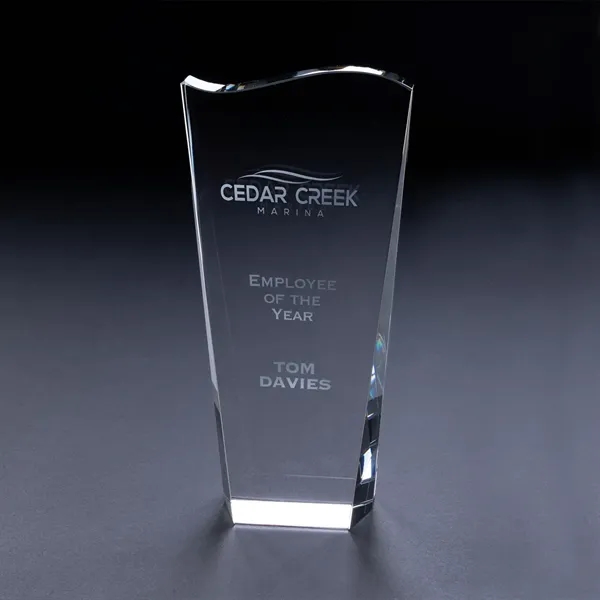 Custom 7 3/4" Clear Wave Top Award