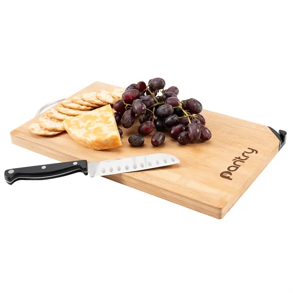Custom Bamboo Cutting Board w/Knife Sharpener