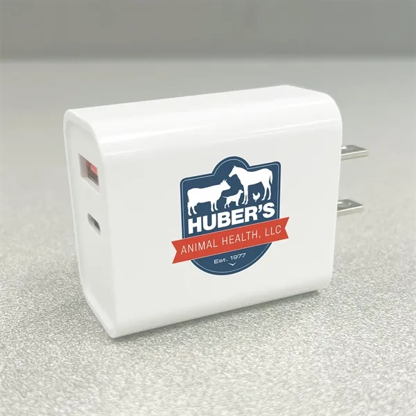 18 Watt Type C and USB Wall Adaptor - 18 Watt Type C and USB Wall Adaptor - Image 1 of 1