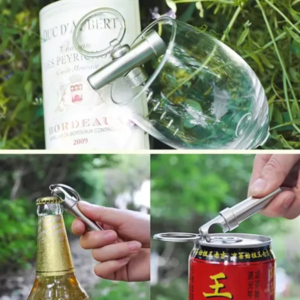 Wine Bottle Opener With Key Ring - Wine Bottle Opener With Key Ring - Image 3 of 4