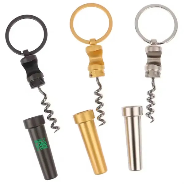 Wine Bottle Opener With Key Ring - Wine Bottle Opener With Key Ring - Image 0 of 4