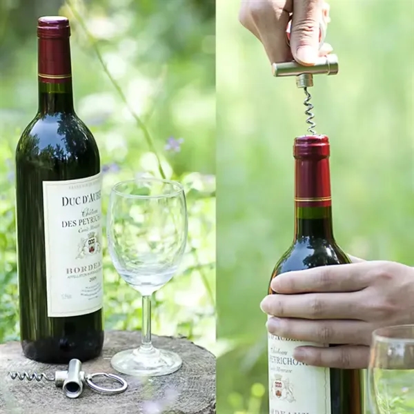 Wine Bottle Opener With Key Ring - Wine Bottle Opener With Key Ring - Image 2 of 4