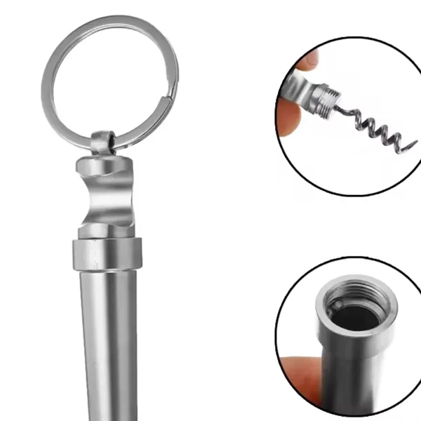 Wine Bottle Opener With Key Ring - Wine Bottle Opener With Key Ring - Image 4 of 4