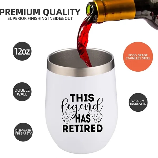 12 OZ Stainless Steel Wine Tumbler - 12 OZ Stainless Steel Wine Tumbler - Image 1 of 4