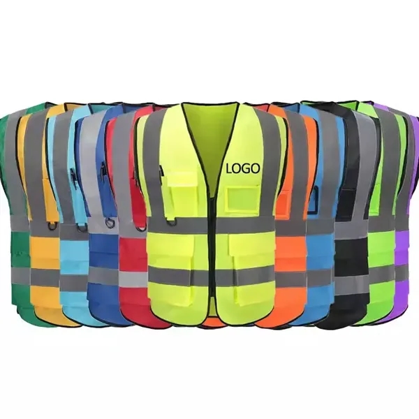 High Visibility Front Safety Vest With Reflective Strips - High Visibility Front Safety Vest With Reflective Strips - Image 1 of 1