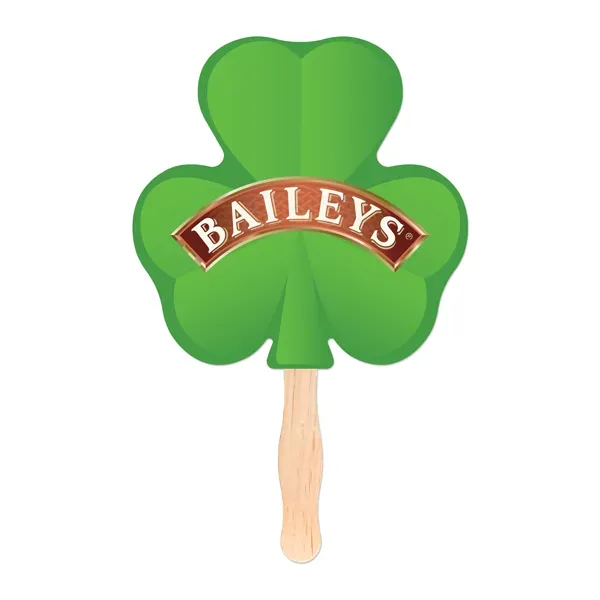 Shamrock Shaped Hand Fan - Shamrock Shaped Hand Fan - Image 0 of 0