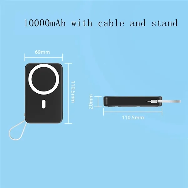 Wireless Portable Charger Mag-Safe Power Bank 10000mAh - Wireless Portable Charger Mag-Safe Power Bank 10000mAh - Image 1 of 8