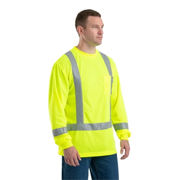 Berne Men's Hi-Vis Class 3 Performance Long Sleeve Pocket... - Berne Men's Hi-Vis Class 3 Performance Long Sleeve Pocket... - Image 4 of 5