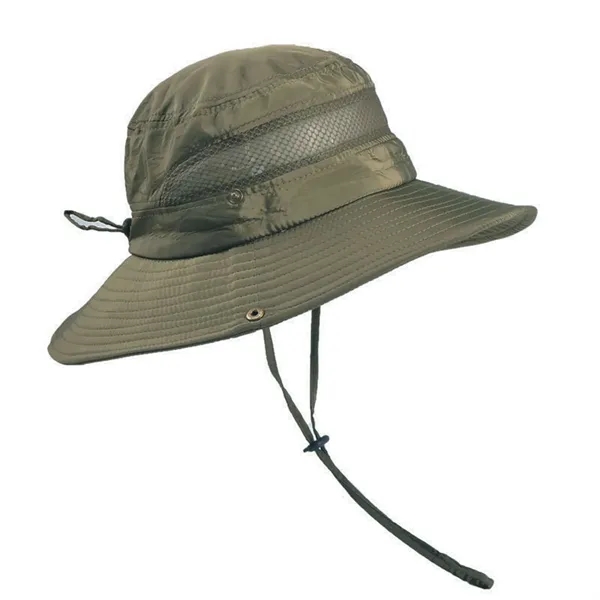 Unisex drawstring fisherman's hat - Unisex drawstring fisherman's hat - Image 5 of 8