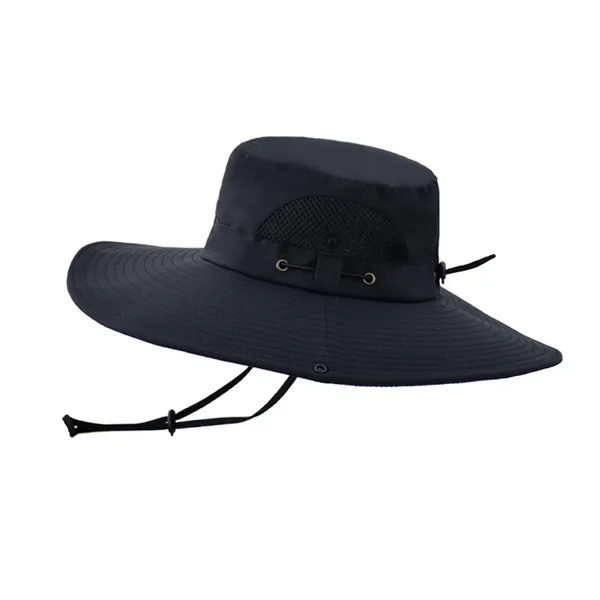 Outdoor Fishing Wide Brim Sun Bucket Hat - Outdoor Fishing Wide Brim Sun Bucket Hat - Image 3 of 8