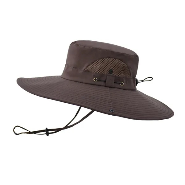 Outdoor Fishing Wide Brim Sun Bucket Hat - Outdoor Fishing Wide Brim Sun Bucket Hat - Image 4 of 8