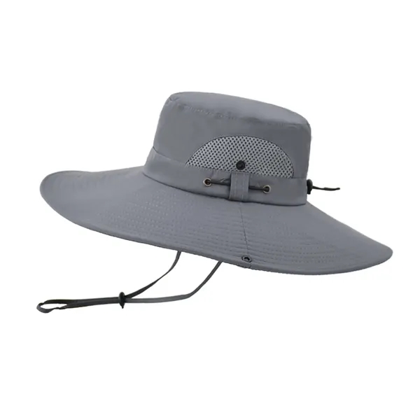 Outdoor Fishing Wide Brim Sun Bucket Hat - Outdoor Fishing Wide Brim Sun Bucket Hat - Image 6 of 8