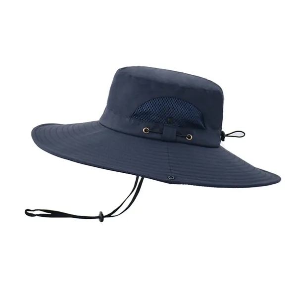 Outdoor Fishing Wide Brim Sun Bucket Hat - Outdoor Fishing Wide Brim Sun Bucket Hat - Image 8 of 8